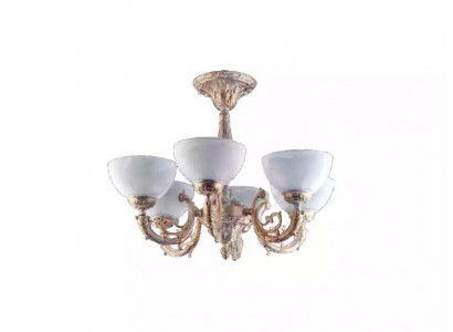 eckenlamp Kroonluchter Plafondlamp Kroonluchter Lamp Glas Beige Kunst