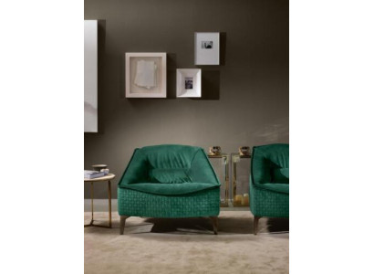 Fauteuil Éénzitter Luxe 1-zitter Bekleding Stoel Designer Textiel Zit Stof Modern