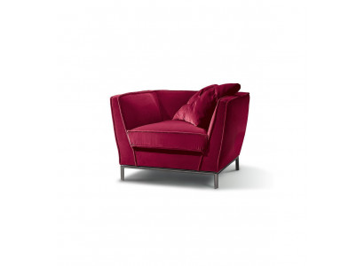 Luxe eenzitter fauteuil rood bekleding ontspanningsontwerp Italiaanse meubels Prianera Nieuw