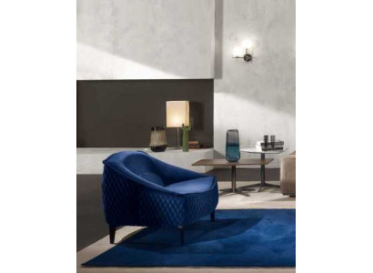 Stoel Meubels Modern Stof Lounge Textiel Luxe Zit Relax Meubels Blauw Prianera