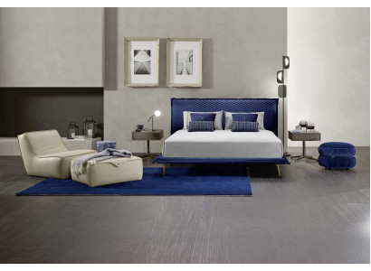 Tweepersoonsbed Bedden Bedframe Bed Hout Slaapkamer Blauw Klassiek Prianera Nieuw.