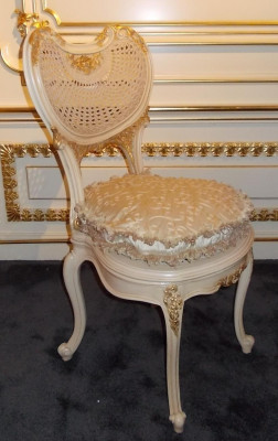 Eetkamerstoel 1-zits fauteuil hout luxe klasse barok rococo meubels design nieuw