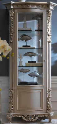 Meubels Massief houten vitrines Glazen kast Dressoir Echt houten vitrine Woonkamer