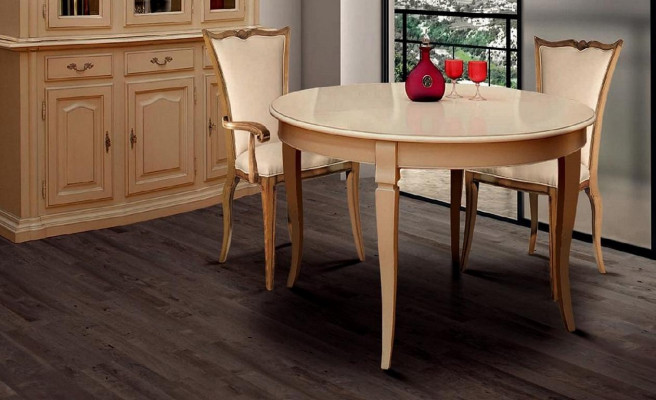 Eetkamertafels Ronde meubels Eettafel Luxe Ronde tafel Massief hout Italië Nieuw