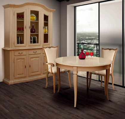 Eetkamertafels Ronde meubels Eettafel Luxe Ronde tafel Massief hout Italië Nieuw