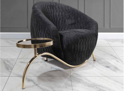 Zwarte clubsfauteuil Designer cocktailfauteuil Moderne fauteuil voor één persoon