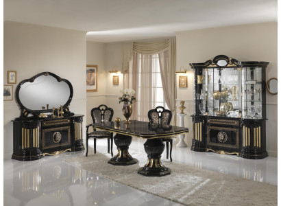 Klassieke design eettafel tafel Italiaanse stijl meubels Tafels Zwart Goud