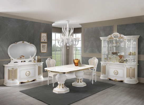 Klassieke eettafel Tafel Woonkamer Italiaanse Tafels Stijl Meubels Wit Goud