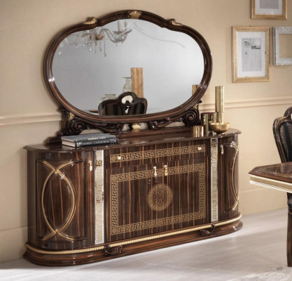 Klassieke dressoir met spiegel commode xxl kast sideboard Italiaanse meubels