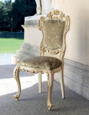 Klassieke stoel Luxe eetkamerstoel Zitschairs Stof Beige