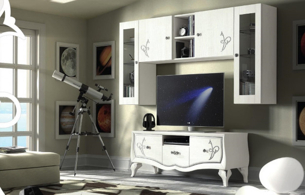 Woonwand tv-kast dressoir kast TV hout lowboard commode designmeubels nieuw