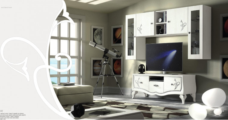 Woonwand tv-kast dressoir kast TV hout lowboard commode designmeubels nieuw