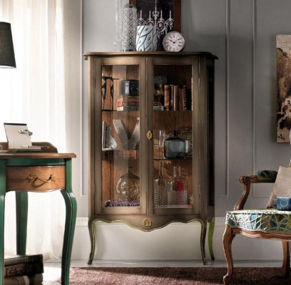 Glazen kast Woonkamer Vitrine Dressoir Vitrines Eetkamer Dressoir Meubels Nieuw.