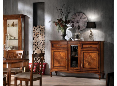 Kommode Sideboard Regal Kast Planken Massief Hout Meubels uit Italië Kasten