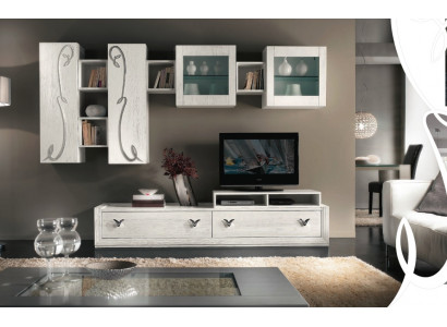 Woonkamer vitrine tv dressoir kast wand moderne tv houten set meubels