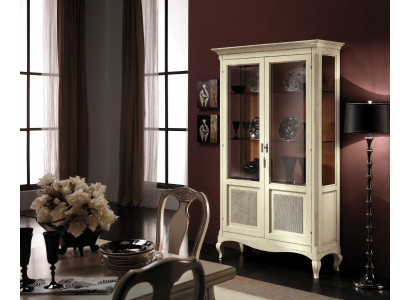 Vitrine Hout Luxe Kasten Klassiek Dressoir Design Meubelen Italiaans Bruin