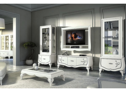 Garnituur rtv Set 4-delig. Woonkamer TV lage kast Vitrine Dressoir Kast Design Nieuw