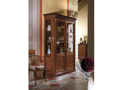 Meubels Grote Houten Bruine Vitrine Luxe Vitrinekast Design Meubels Italiaans