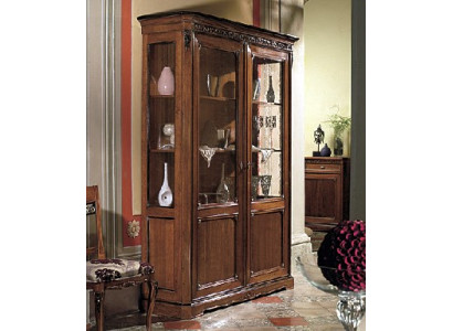 Vitrine Hout Luxe Kasten Klassieke Dressoir Ontwerpmeubelen Italiaans Bruin