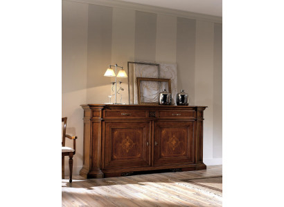 Luxe dressoir hoge kast commodes dressoirs kasten hout bruin Italiaanse meubels