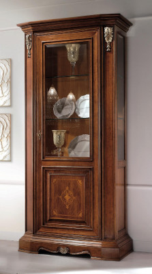 Vitrine glazen kast Massief houten vitrinekast Woonkamer meubels Dressoir Massief hout