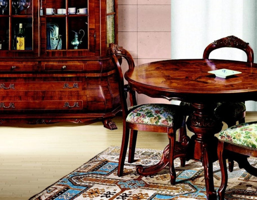 Ronde eettafel Eettafel Uittrekbare tafels Luxe hout Italiaanse meubels