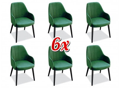 Eetkamerstoel Stoelen Zitplaats Massief Modern Hout Fauteuil Set 6x Luxe Restaurant