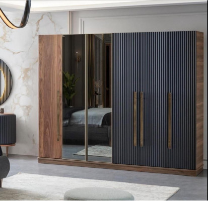 Bruine kledingkast Designer Luxe Meubels Houten kast Inrichting Kast