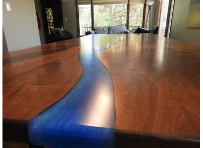 Eettafel Design Tafel Moderne Tafels Zee Oceaan Rivier Meubels 220x90 Epoxyhars