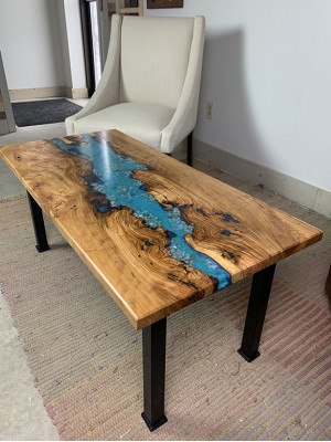 Salontafel River Table Echt hout Riviertafel Decoratief Massief Epoxyhars