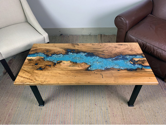 Salontafel River Table Echt hout Riviertafel Decoratief Massief Epoxyhars