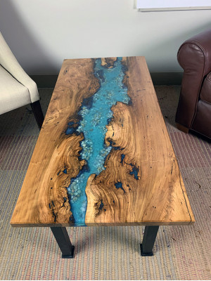 Salontafel River Table Echt hout Riviertafel Decoratief Massief Epoxyhars