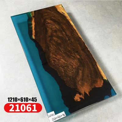 Salontafel River Table Epoxyhars Massieve Tafels 121x61 Riviertafel