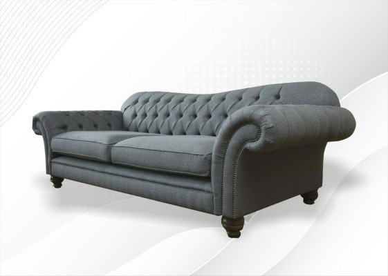 Grote Chesterfield gestoffeerde bankstellen Design Luxe bank 4 zits Textiel Bankstellen