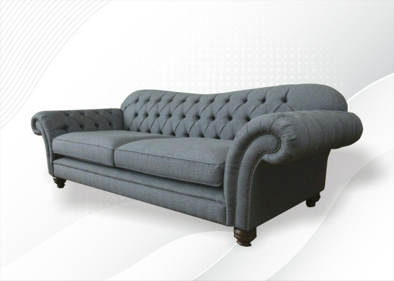 Grote Chesterfield gestoffeerde bankstellen Design Luxe bank 4 zits Textiel Bankstellen