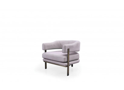 Fauteuil Eenpersoons Stof Woonkamer Modern Grijs Bekleding Zitter Zitplaats