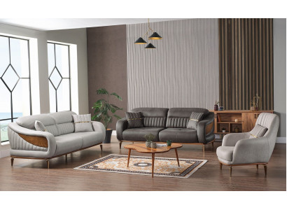 Bankstel 3+3+1-zits Modern Relax fauteuil Modern Stijl 3-delig Luxe woonkamer Nieuw