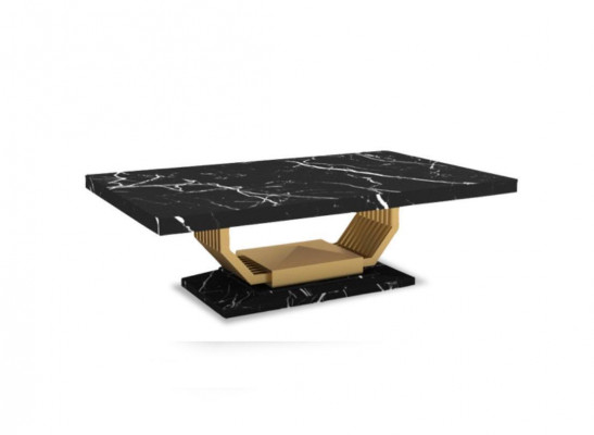 Zwarte tafel Eetkamer meubels Luxe marmeren eettafel Designer tafels