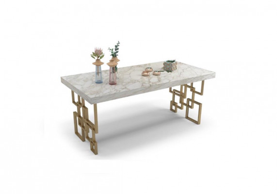 Ontwerper Witte Eettafel Eetkamer Meubels Elegante Marmeren Tafel Modern