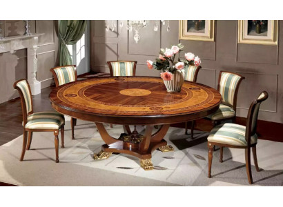 Ronde tafel houten tafels klassieke stijl eetkamer meubels bruin nieuw