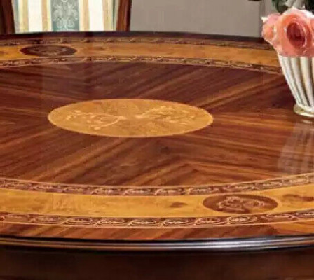 Ronde tafel houten tafels klassieke stijl eetkamer meubels bruin nieuw