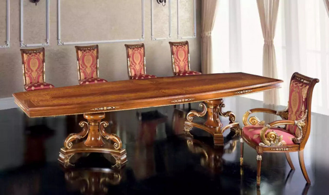 Ontwerp Luxe Tafels Eetkamer Italiaanse Meubels Tafel Bruin Eettafels Nieuw