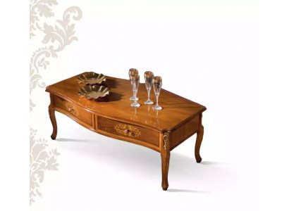 Klassieke bruine houten salontafel luxe design lade tafel nieuw