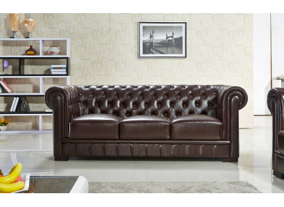 Dries zits bank bekleding ontwerp sofa moderne 3-zits banken chesterfield bruin