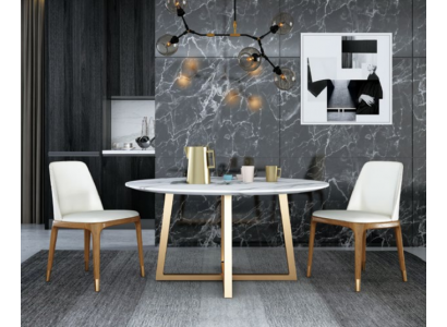 Ontwerp Eettafel Rond Metaal Ronde Tafels Woonkamer Luxe Goud