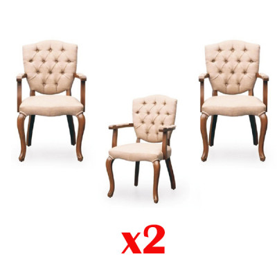 Chesterfield fauteuil houten lounge club 2x set meubilair stoel stoelen.