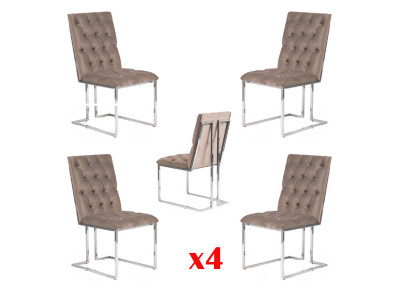 Eetkamerstoelen Textiel Set 4x Stoel Set Fauteuil Set