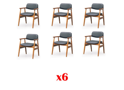 Garnituren 6 Sets Lehn Stuhl Set Garnitur Stühle Gruppe Sitz Holz Sets Armleuningstoel Set Stoelenset Stoelengroep Zitmeubel Hout