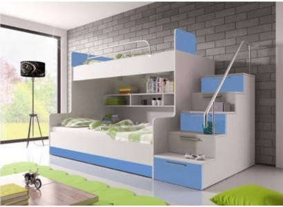 Jongens etagebed kinderkamer bedden stapelbed hoogglans meubels