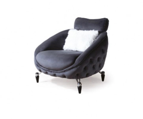 Chesterfield fauteuil 1-zits zwart woonkamer luxe design